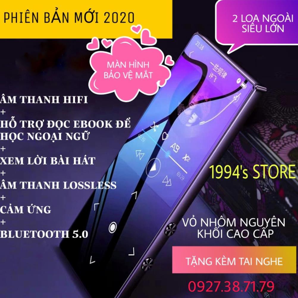 [CÓ SẴN] Máy Nghe Nhạc Lossless Benjie M3 Bản 2022 Bluetooh 5.2 APTX Loa Ngoài Siêu Lớn - Pin 80h - Xem phim, xem video