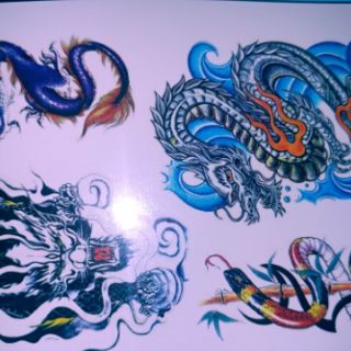 Hình xăm dán rồng 3d ( hình chụp thực tế)