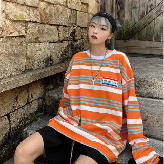 Áo thun sọc tay dài thời trang Unisex phong cách Hàn Quốc