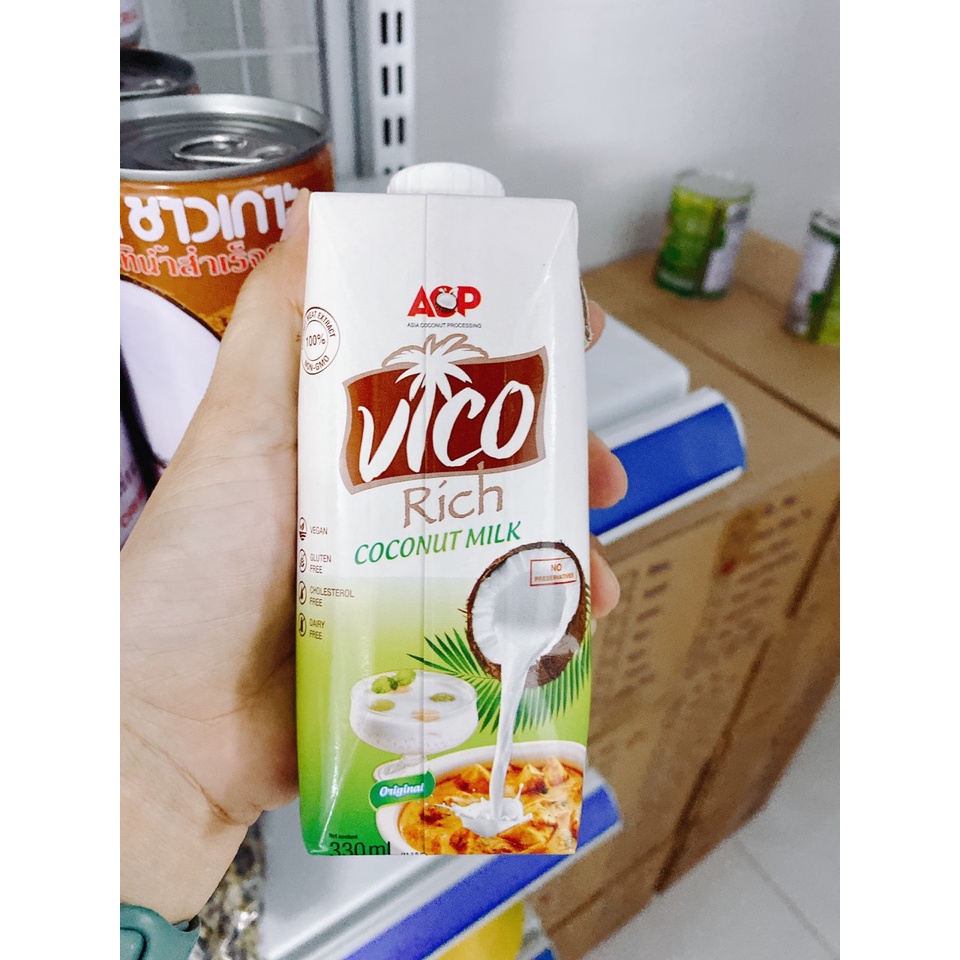 Nước cốt dừa nguyên chất vico rich 330ml