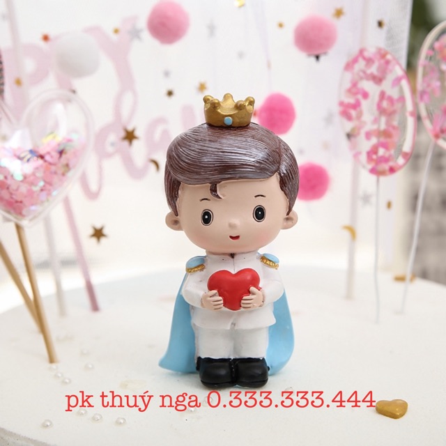 HOÀNG TỬ VÀ CÔNG CHÚA SỨ TRANG TRÍ BÁNH KEM