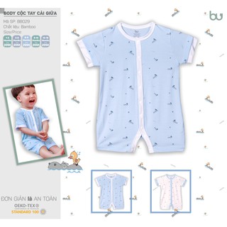 Body cộc tay Bu cài giữa chất sợi tre