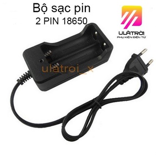 Bộ sạc pin 18650, sạc 2 pin 18650 giá tốt có đèn báo tín hiệu.