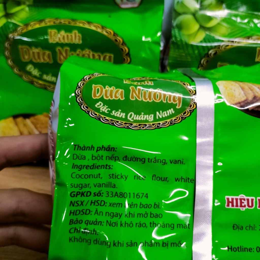 Bánh Dừa Nướng Quảng Nam Đặc Sản Hiệu Phúc Đạt 180g - Món Bánh Ăn Vặt