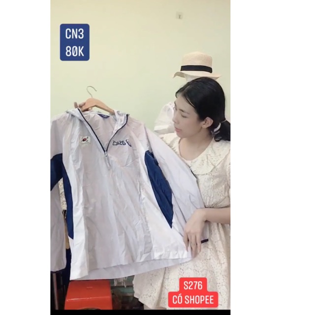 Áo khoác thể thao in logo có nón. Cn3.s276