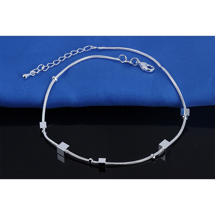 Lắc chân trang trí mặt vuông thời trang cho nữ | BigBuy360 - bigbuy360.vn