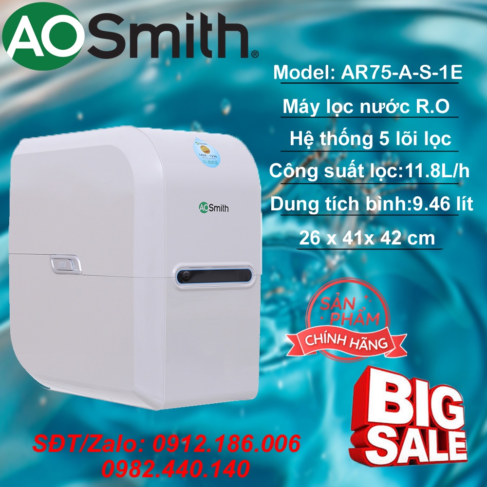 Máy lọc nước RO AOSmith AR75-A-S-1E 5 lõi