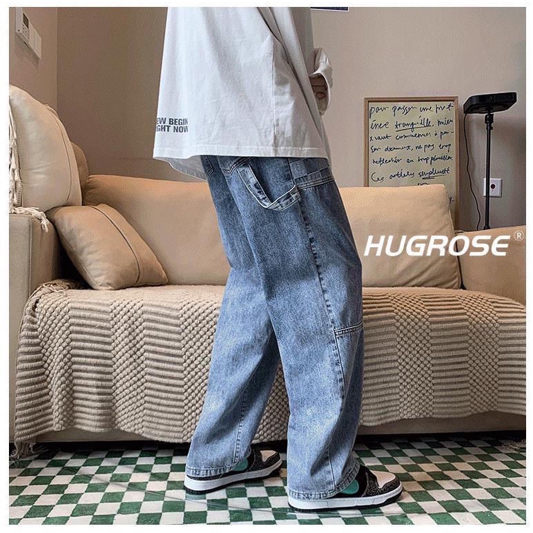 Quần Jean Nam Oversize Họa Tiết Caro Thời Trang Cá Tính