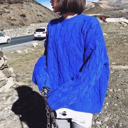 Áo sweater cổ tròn thiết kế mới thời trang mùa thu đông dành cho nữ 2021