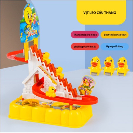 Đồ Chơi Heo Con, Vịt Con Leo Cầu Thang Ngộ Nghĩnh Có Âm Nhạc Và Đèn, Đồ Chơi Trẻ Em