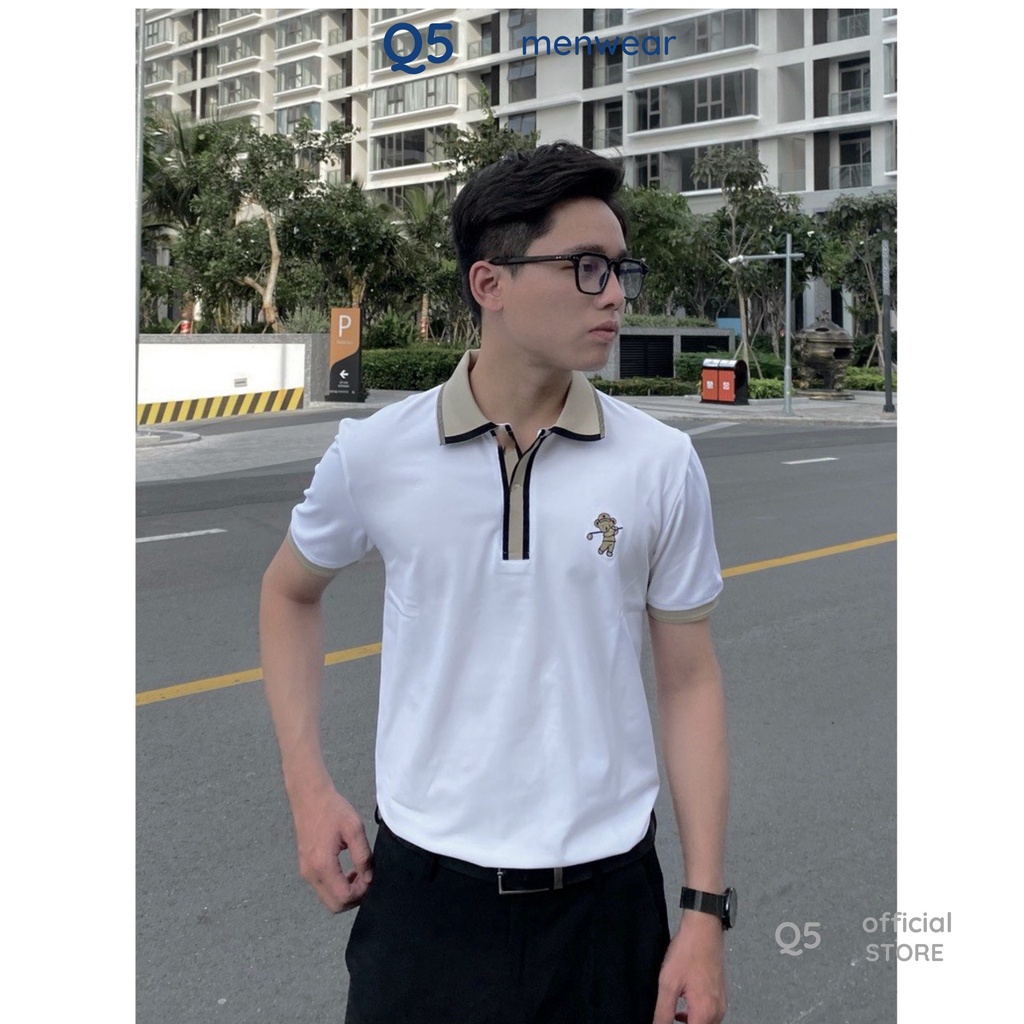 Áo Thun Nam Polo cổ bẻ Q5 vải cá sấu Cotton CVC, chuẩn form, trẻ trung, thanh lịch