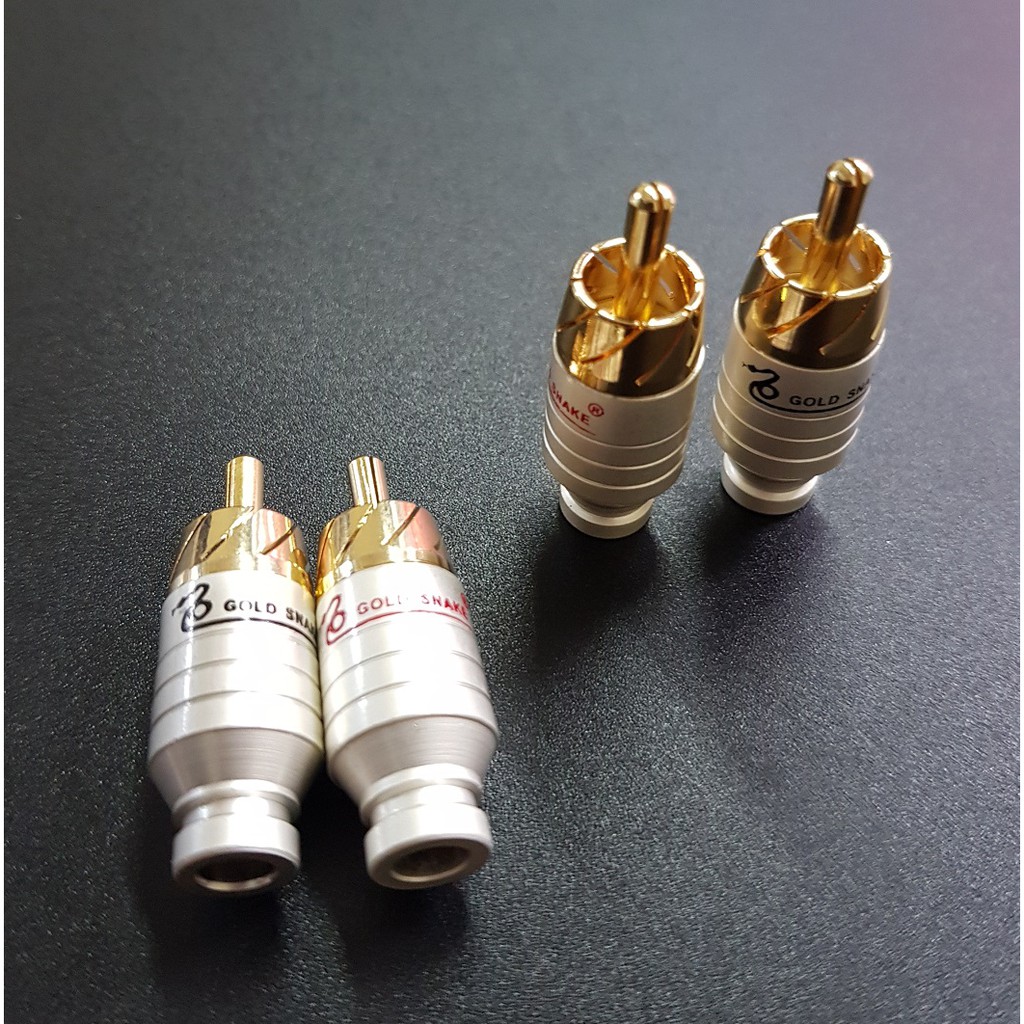 Jack AV Gold Snake - 08 cái | Rắc RCA| Jack Hoa Sen | Jack Bong Sen