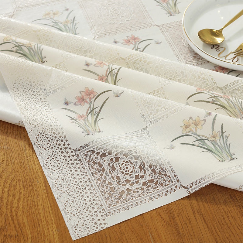 Khăn Trải Bàn Hình Vuông Bằng Nhựa Pvc Chống Thấm Nước/Dầu Mỡ Dùng Một Lần Tiện Lợi