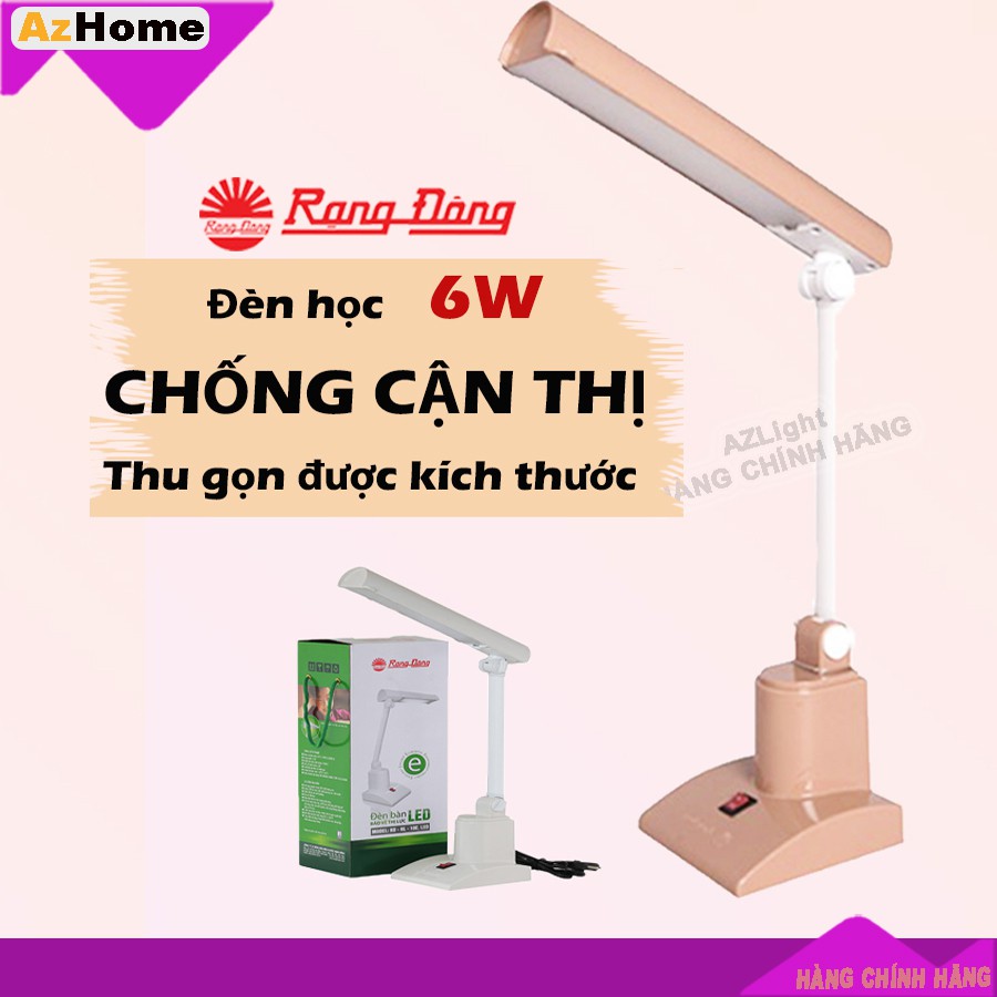 Đèn học Rạng Đông sử dụng bóng Led chống cận thị 6W, ánh sáng TRẮNG bảo vệ thị lực, Model RD-RL-10E