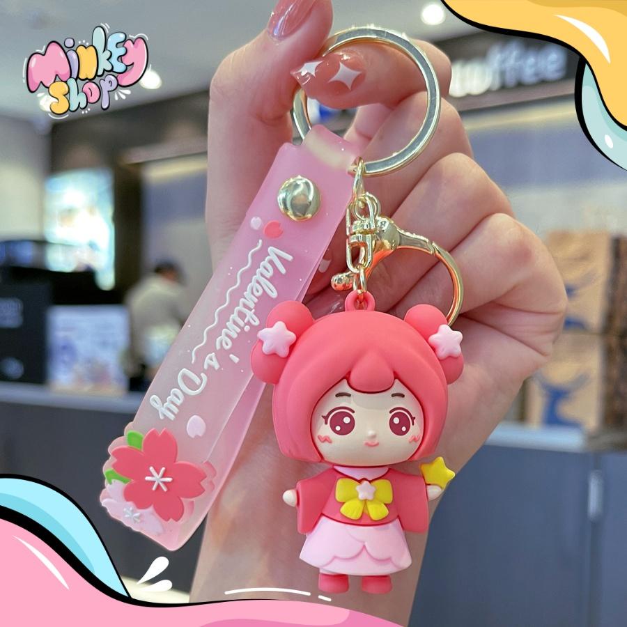 Móc Khoá Cặp Đôi Valentine Dễ Thương Nhiều Mẫu Phụ Kiện Túi Xách, Balo, Cặp Xách, Ô tô Cute 02MKBe -Minkey