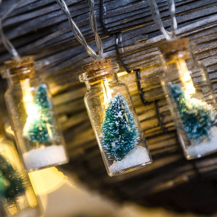 :[ 2M Xmas LED Decorative Glass Bottle Fairy String Lights For Christmas Tree Home Decoration Products ]