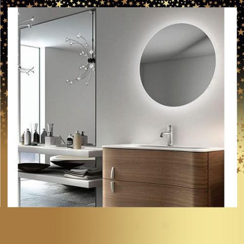 Gương Tròn Nhà Tắm, Led Hậu, Tích Hợp Cảm Ứng + Đồng Hồ + Sấy Khô - Đường Kính 40, 50, 60, 70, 80cm