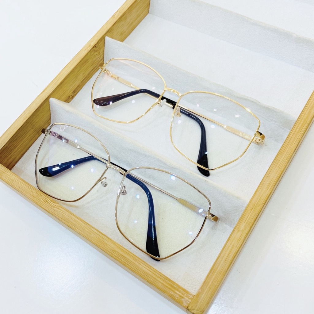 Mắt Kính Thời Trang Gọng Cận Form Vuông Vát Cạnh K13 Chất Liệu Cao Cấp - Hazo