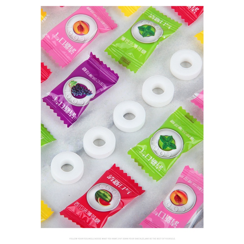 [ Ăn vặt ngon ] Combo 500g KẸO C NGẬM BẠC HÀ vị hoa quả siêu ngon