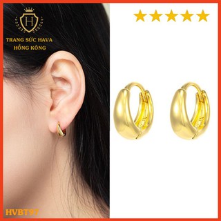 Bông Tai Nữ Titan Xi Mạ Vàng Non 24k Cao Cấp, Khuyên Tai Nữ Phong Cách Thời Trang Cá Tính Trẻ Trung - HVBT97