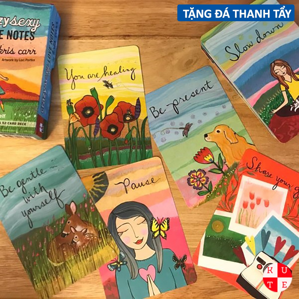 Bài Oracle Crazy Sexy Love Notes Oracle 52 Lá Bài Tặng Đá Thanh Tẩy