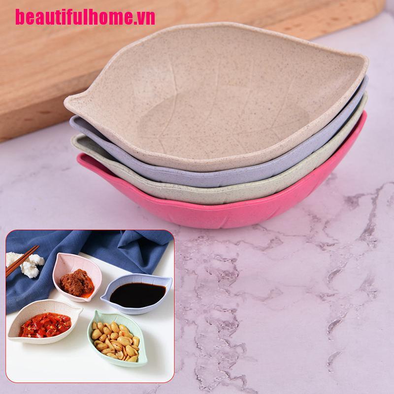 Hộp Đựng Nước Sốt / Gia Vị Hình Chiếc Lá Bằng Lúa Mì Nhỏ
