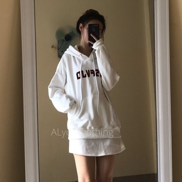 Áo khoác hoodie chui vải nỉ cao cấp in chữ nổi bật hot trend Hàn Quốc