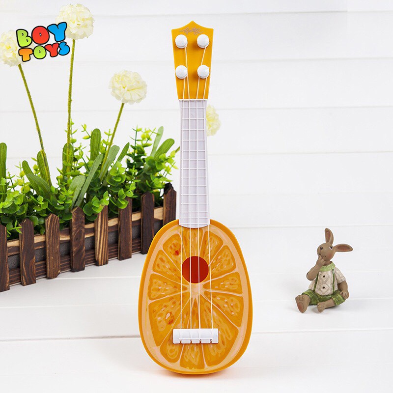 Đàn guitar hoa quả mini, đánh thức tài năng âm nhạc cho bé(hình cam)