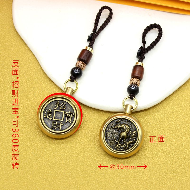 [Hàng Có Sẵn] Mặt Dây Chuyền Xe Hơi Bằng Đồng Thau Xoay Được