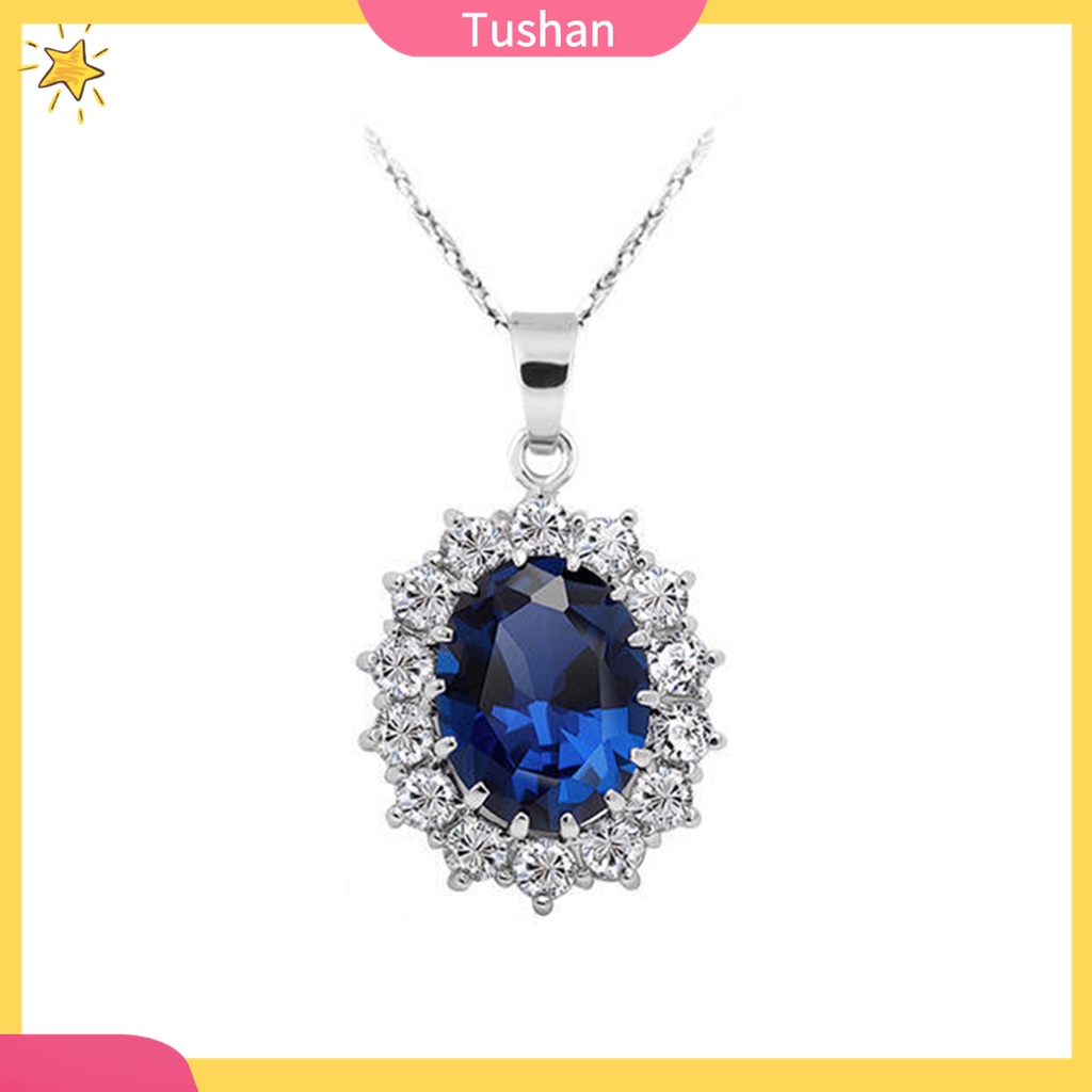 Vòng cổ Đính Đá Sapphire Giả Thời Trang Cho Cuộc Sống Hàng Ngày