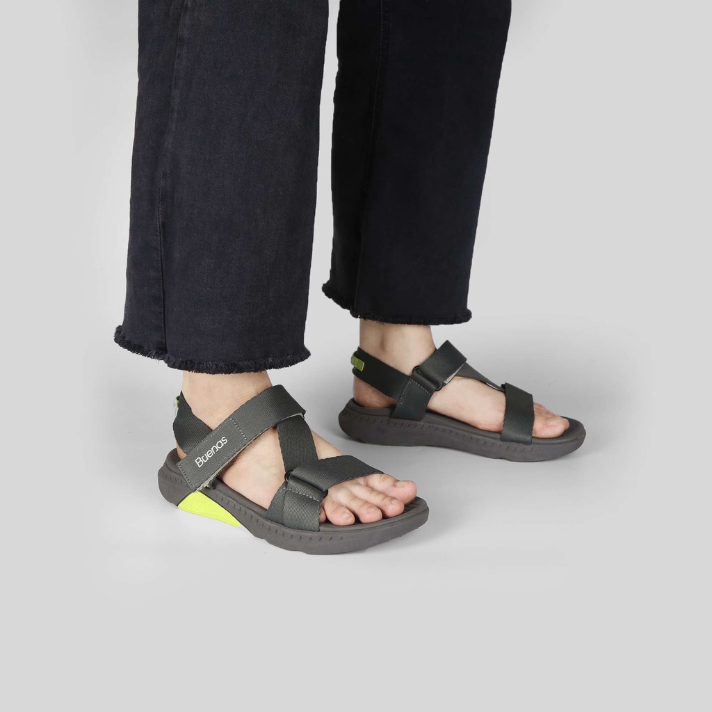 GIÀY SANDAL ĐI HỌC - BUENAS CHÍNH HÃNG F7 NÂU XANH SIZE 39, 40, 41, 42, 43 [GIÀY SANDAL NAM NỮ]