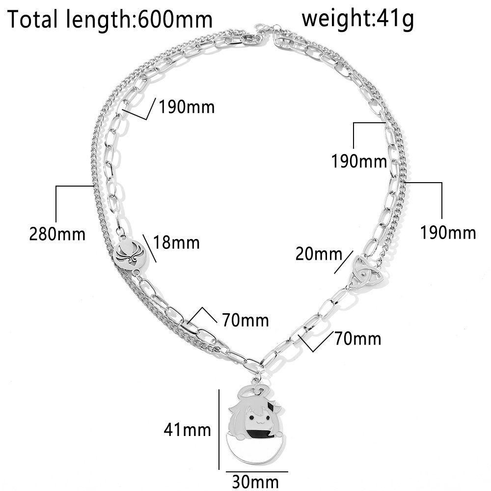 ANEMONE Vòng cổ Bằng Thép Không Gỉ Dày Phong Cách Hàn Quốc Cho Nam