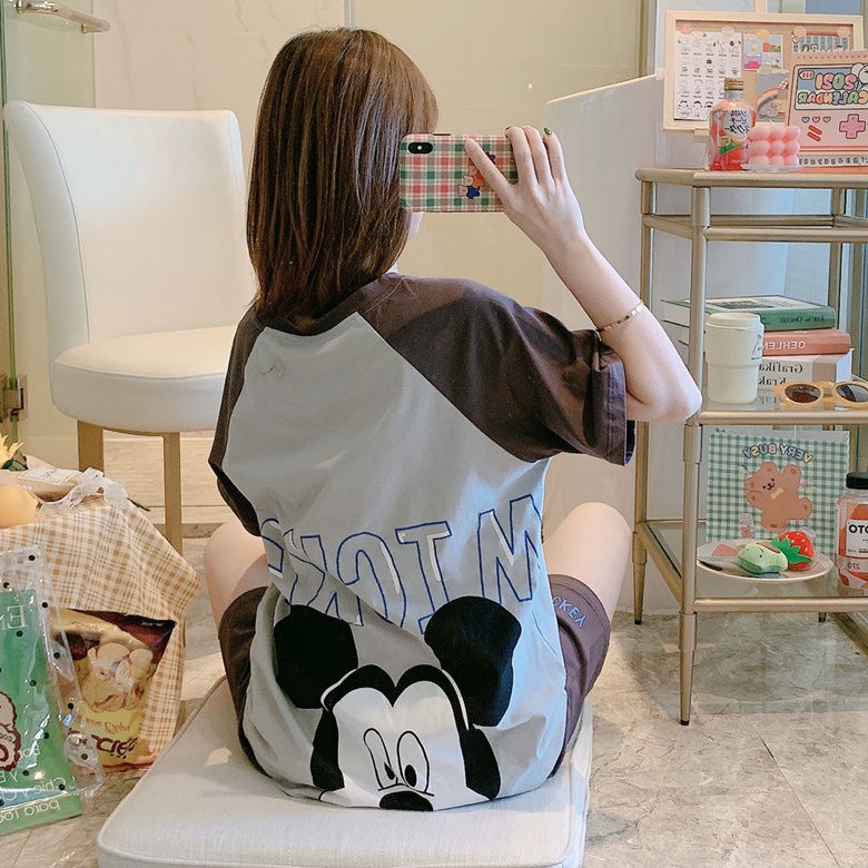Disney Bộ Đồ Ngủ Tay Ngắn In Hình Mickey Minnie Donald Daisy Dễ Thương Dành Cho Nữ | BigBuy360 - bigbuy360.vn