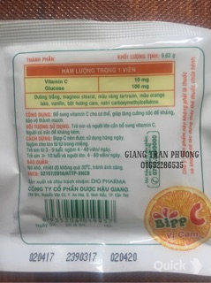 Kẹo ngậm Bipp C