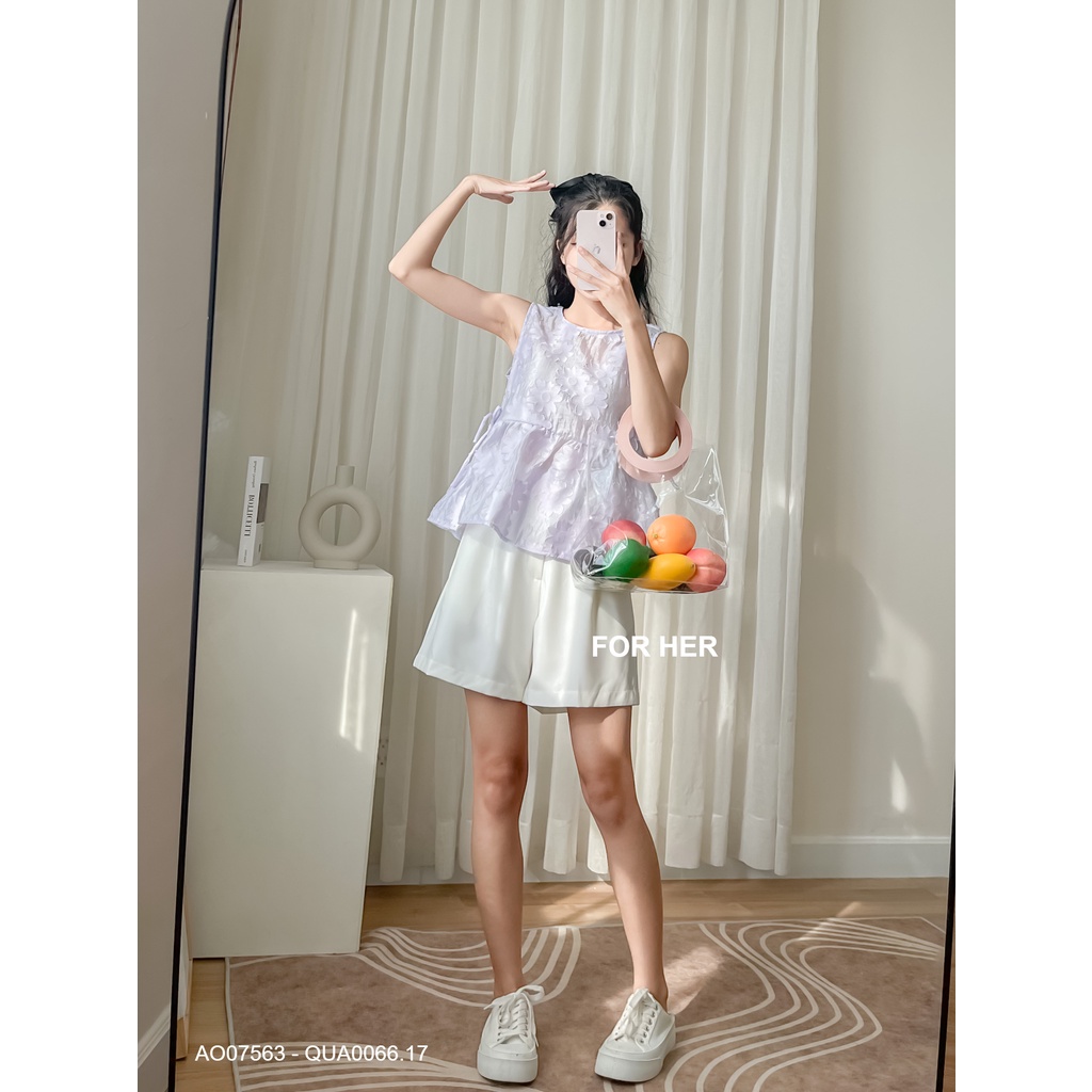 Áo sát nách nơ eo phong cách trẻ trung Hàn Quốc AO0756