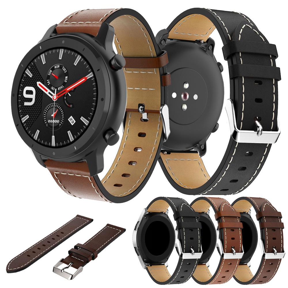 Dây đeo đồng hồ bằng da kiểu dáng thời trang cho Huami Amazfit Gtr 47mm/amazfit Pace 2/2s 22mm