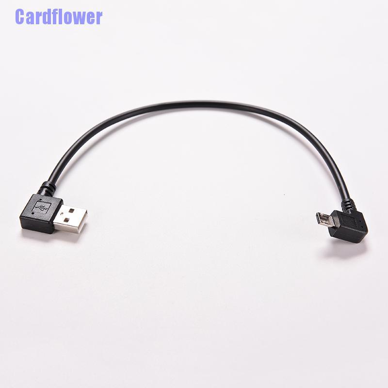 Cardflower  Micro USB 5 Pin Male to USB 2.0 A Male Cable Converter 90 Degree Adapter