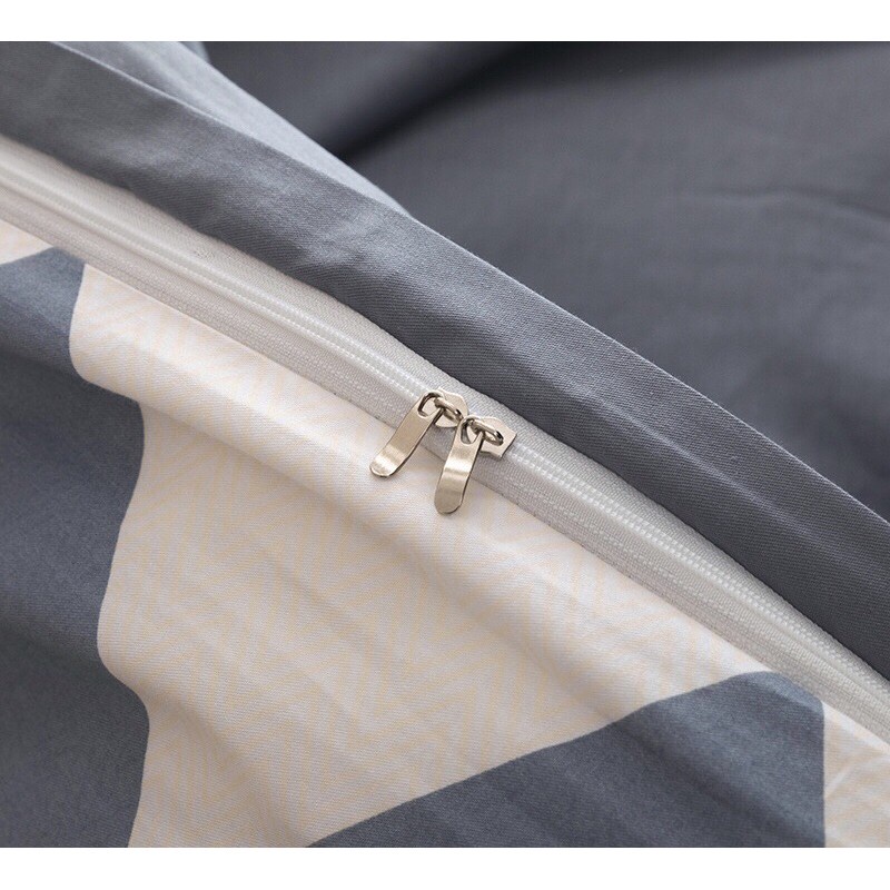 Bộ Chăn Ga Gối ❤️ Cotton living 100% cao cấp đủ size ga giường họa tiết kẻ miễn phí bo chun nhập khẩu Hàn Quốc