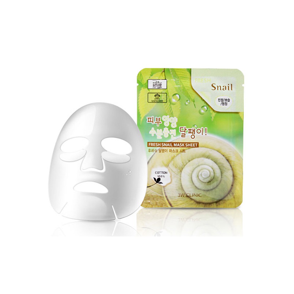 Mặt nạ 3W Clinic dưỡng da trắng sáng Fresh Mask Sheet 23ml chính hãng - QM Beauty