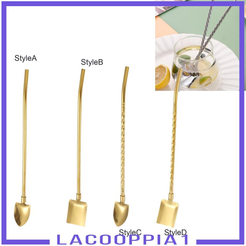 [Lacooppia1] Muỗng Khuấy Bằng Thép Không Gỉ Trọng Lượng Nhẹ Cho Trộn