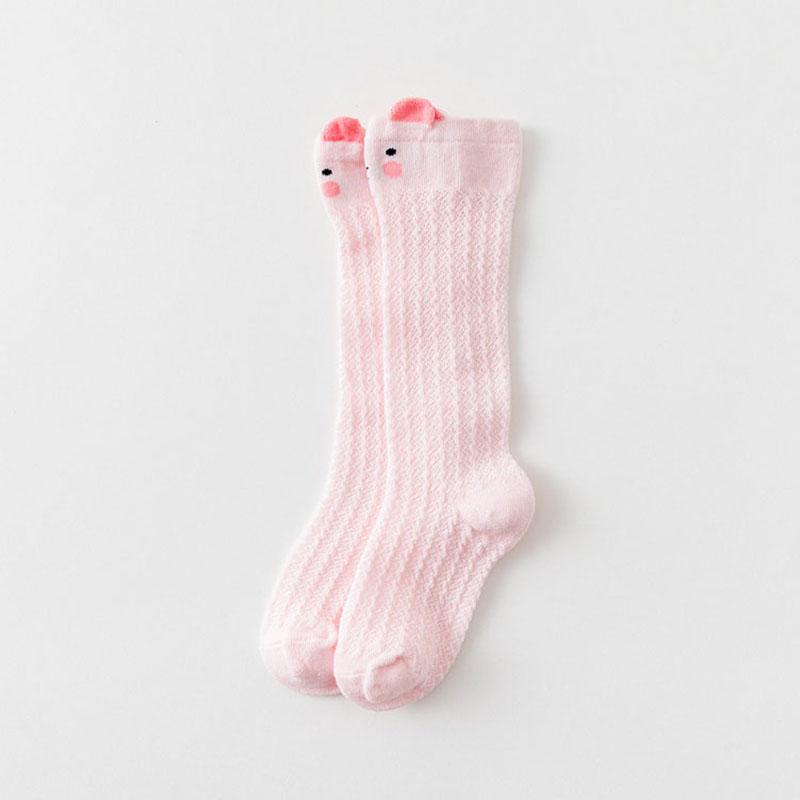 Vớ Cotton Cao Đến Đầu Gối Thoáng Khí Thoải Mái Mềm Mại Họa Tiết Động Vật Hoạt Hình Đáng Yêu Dành Cho Trẻ