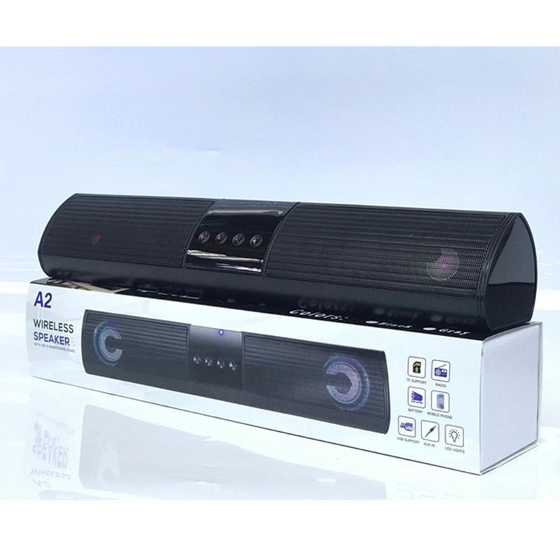 Loa Bluetooth Speaker A2 FLOVEME Dáng Dài 2 Loa Cực Đỉnh, Kểu Dáng Sang Trọng Hỗ Trợ Thẻ Nhớ, Đài FM, Sạc Usb