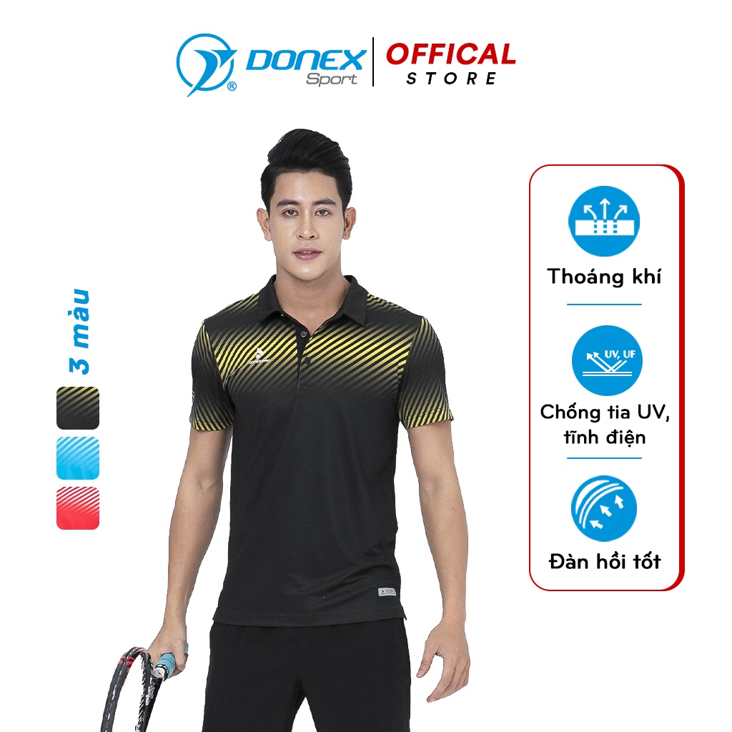 Áo Thể Thao Nam DONEXPRO Form Regular, Chất Vải Cao Cấp, Thoáng Mát, Thấm Hút Mồ Hôi Tốt MC-9022