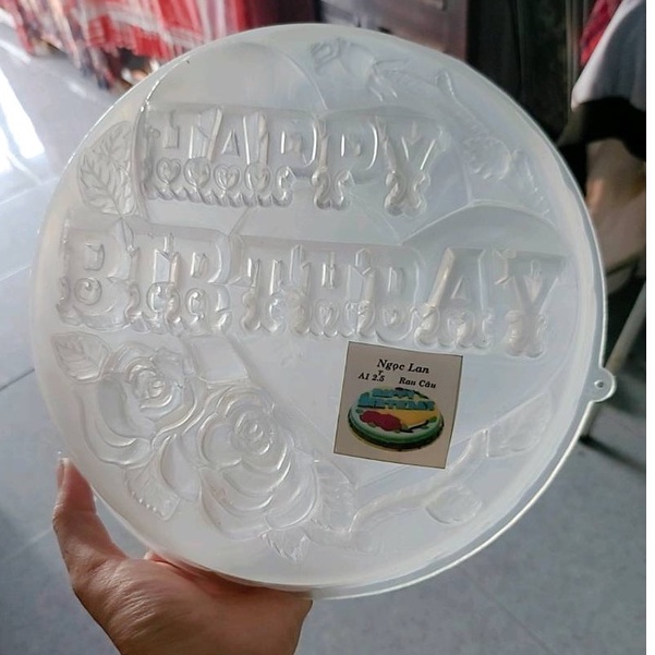 Khuôn rau câu 25cm sinh nhật, hoa cúc, giỏ hồng - NL