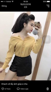 Sơ mi trễ vai 