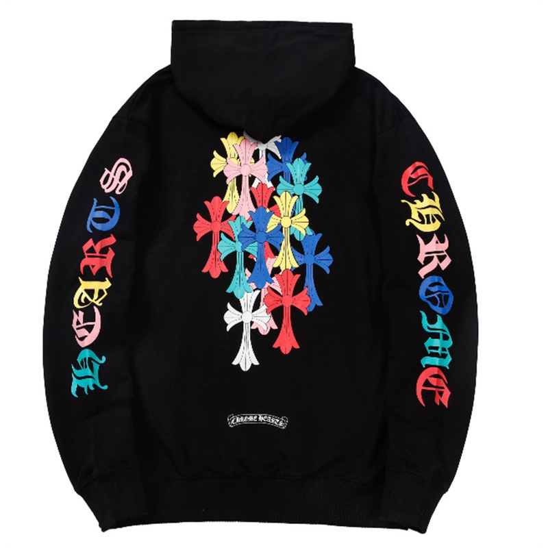 Áo Hoodie Cotton Plus Size M-XXL In Hình Chrome Hearts Cổ Điển Thời Trang Cho Nam Nữ