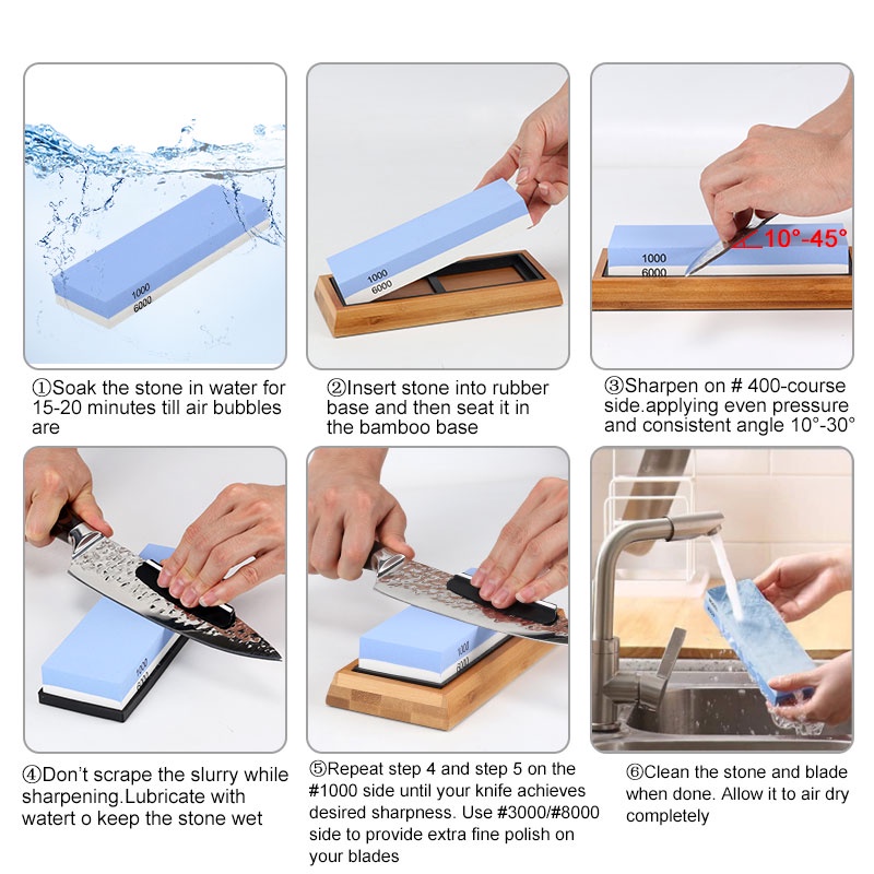 Đá Mài Dao 2 Mặt Dùng Cho Nhà Bếp 240-10000 Grit