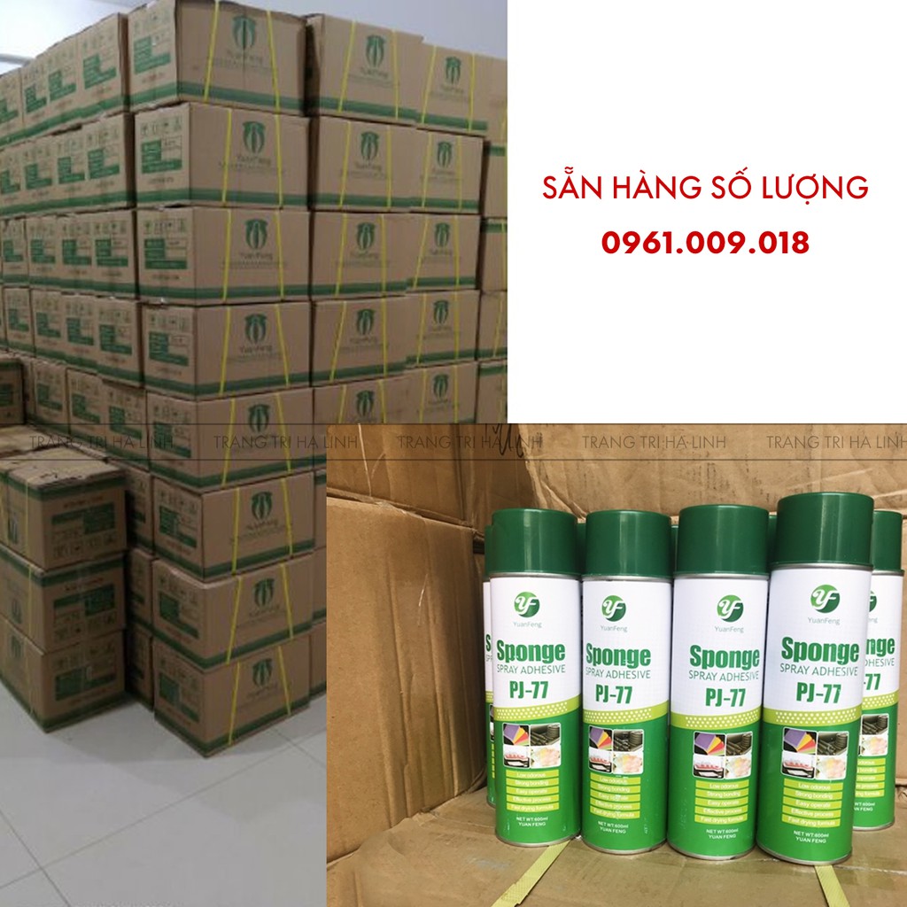 Keo xịt đa năng dán tường xốp SPONGE PJ-77 siêu dính tiện lợi - Trang Trí Hà Linh