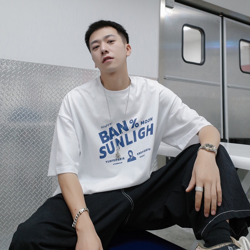 Áo Thun Tay Ngắn Dáng Rộng Phong Cách hip hop Thời Trang Mùa Hè Có 3 Màu size S-8XL