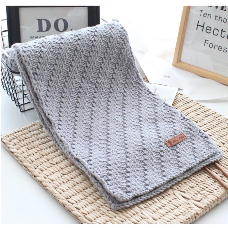 DIY - Gói nguyên liệu đan khăn len SỢI NHỎ quàng cổ nam nữ quà tặng bạn trai cặp đôi ý nghĩa